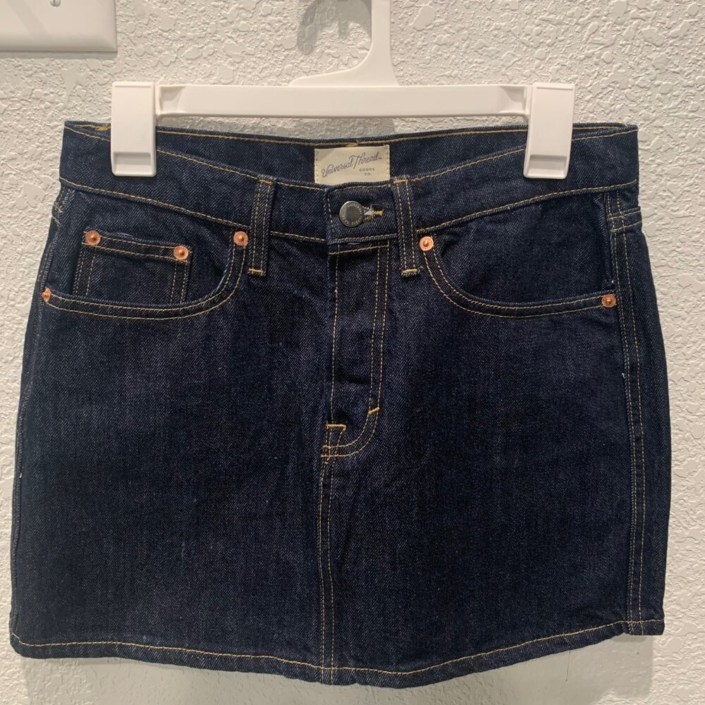 Universal Thread Mini Skirt, 4R, Indigo